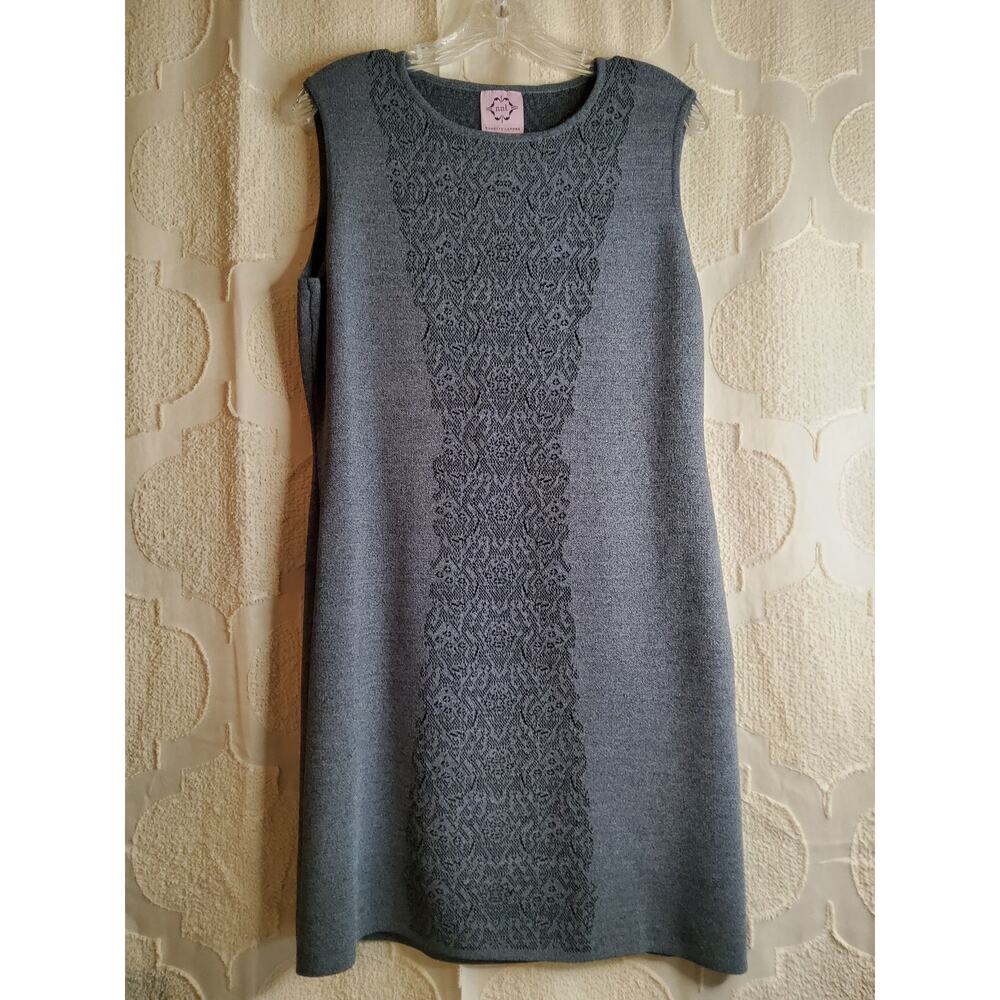 #305 Excellent Pre-Owned Nanette Lepore Knit Gray Sleeveless Dress Size XL